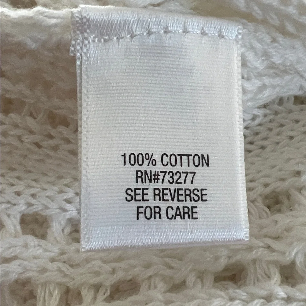 NWT - Croft & Barrow Ivory Open-Knit Cardigan